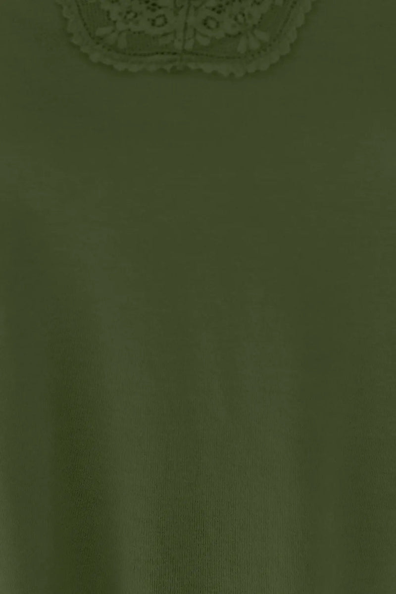V-Neck Lace Trim Tank Top For Layered Everyday Wear
