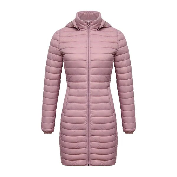 Jaqueta Feminina Puffer Snow Hooded Rosa