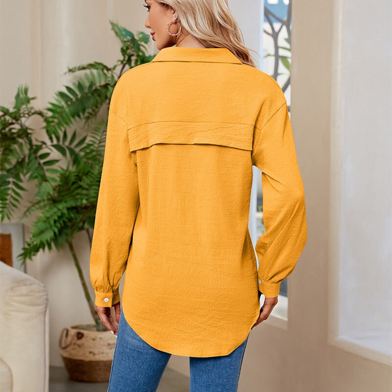 Women's Basic Oversized Polyester Shirt