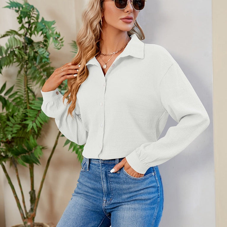 Women's Basic Oversized Polyester Shirt