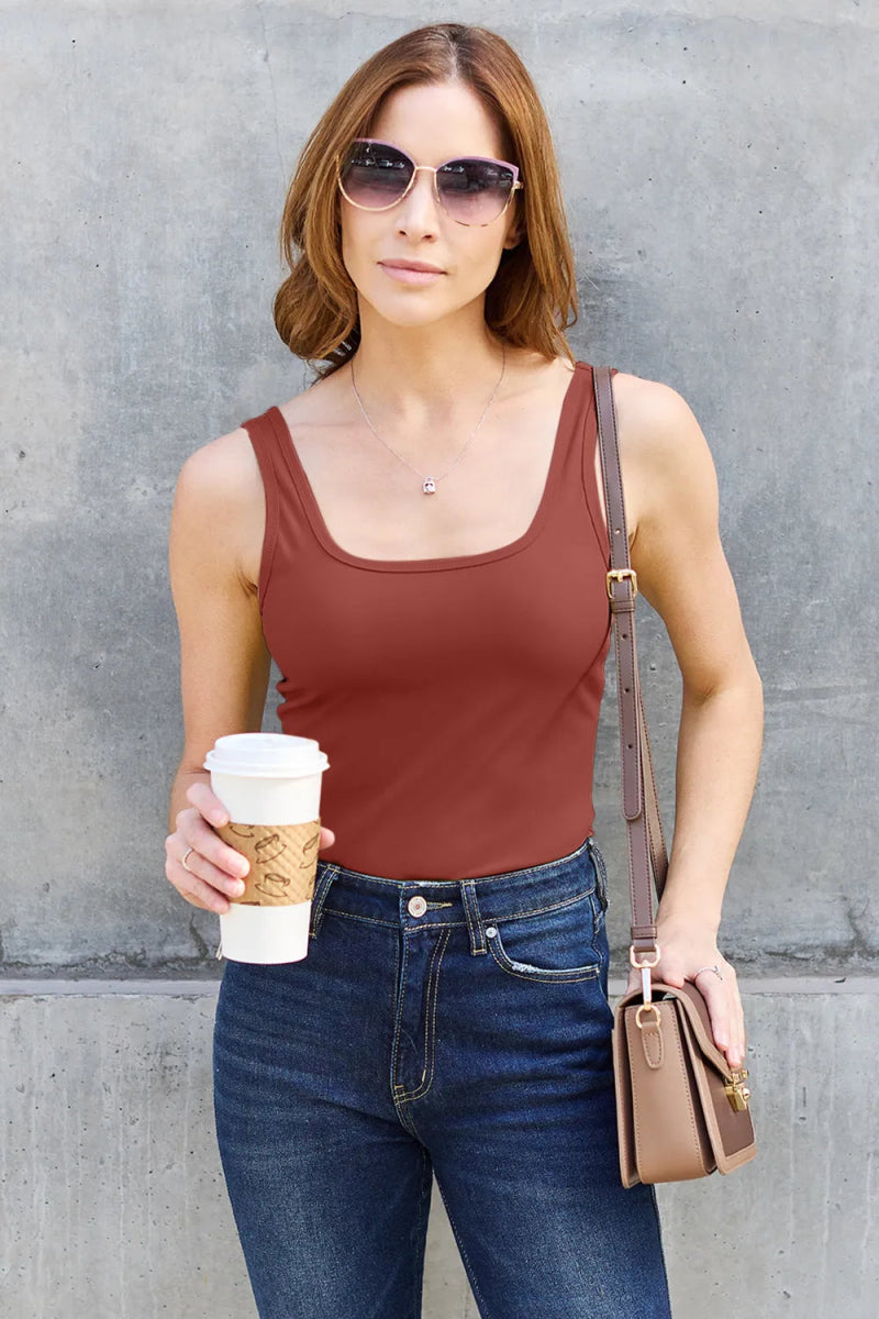 Sleeveless Fitted Work Top for Women – Layering Camisole Tank