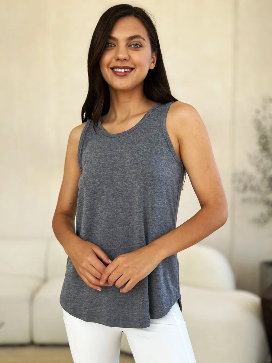 Basic Sleeveless Tank Top for Women – Soft Stretch Comfort