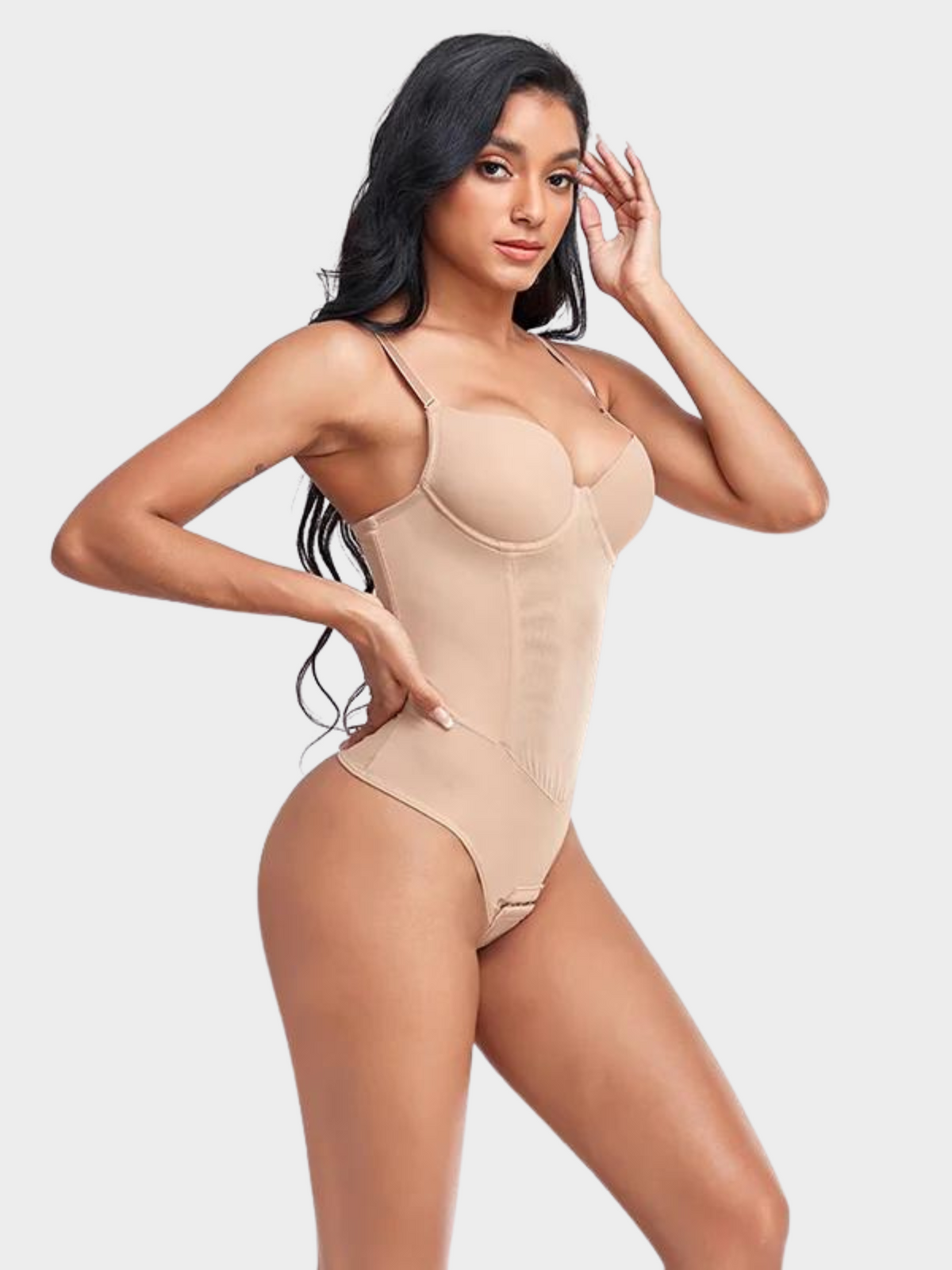 Body Modelador Suit Modern Shape Slim Com Bojo Tanga Fio