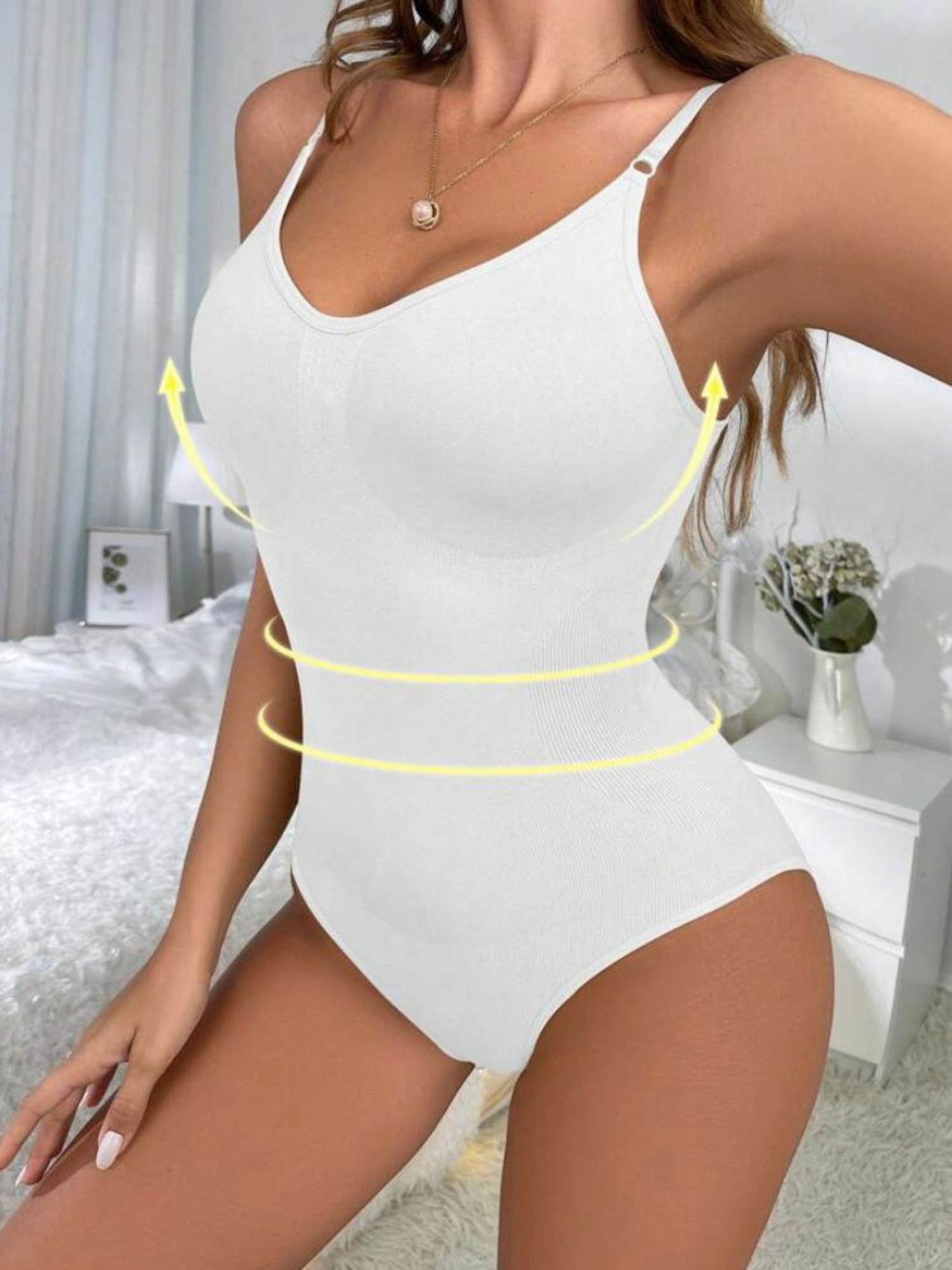 White Suit Shapewear Bodysuit - Limited Edition