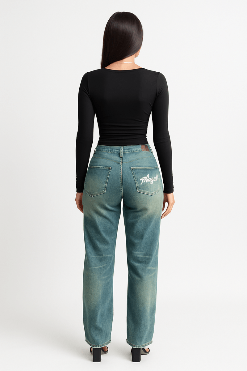 Top Black Polyester‑Elastane Slim Square‑Neck Top
