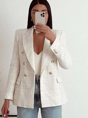 Blazer Feminino Clássico Tecido Duplo Traf