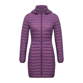 Jaqueta Feminina Puffer Snow Hooded Violeta