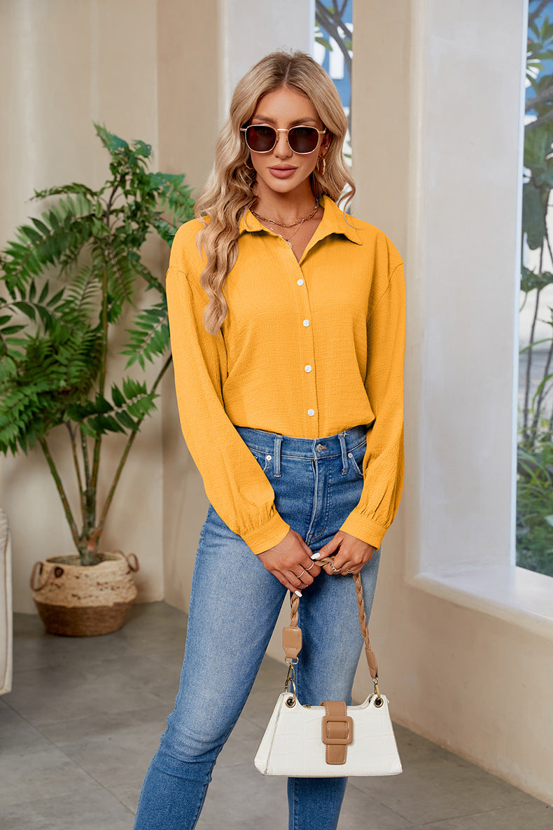 Women's Basic Oversized Polyester Shirt