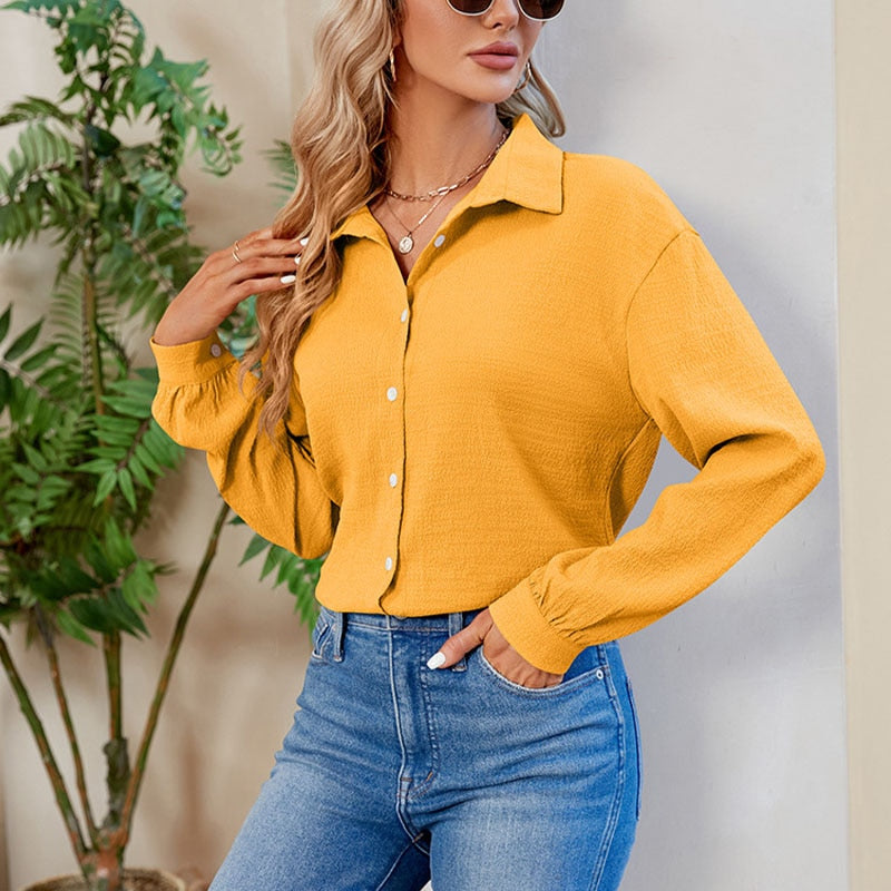 Women's Basic Oversized Polyester Shirt