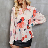 Camisa Feminina de Poliéster Tie Dye Oversized