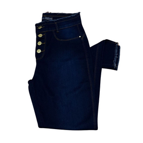 Calça  Feminina  Jeans  Cintura Alta Com Lycra  Qualidade Empina Bumbum
