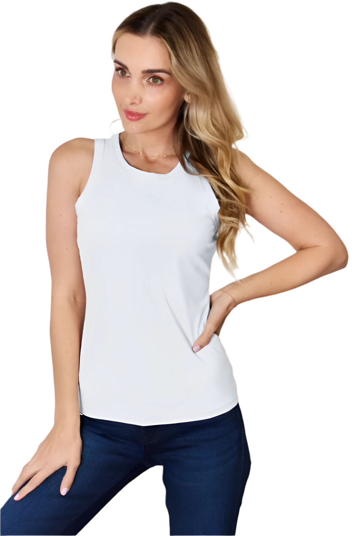 Essential Fitted Sleeveless Basic Tank Top