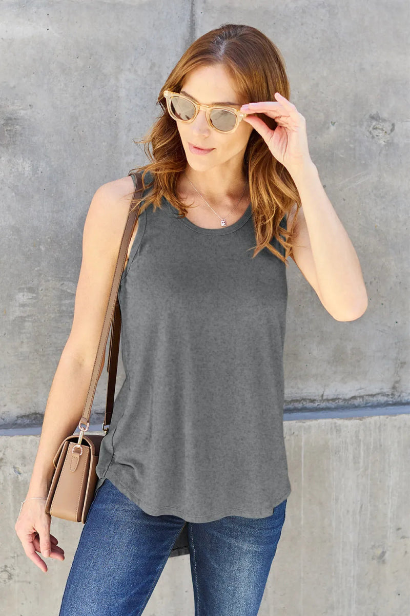 Basic Sleeveless Tank Top for Women – Soft Stretch Comfort