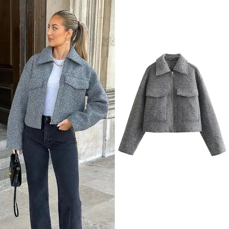 Women's Wool Tweed Coat